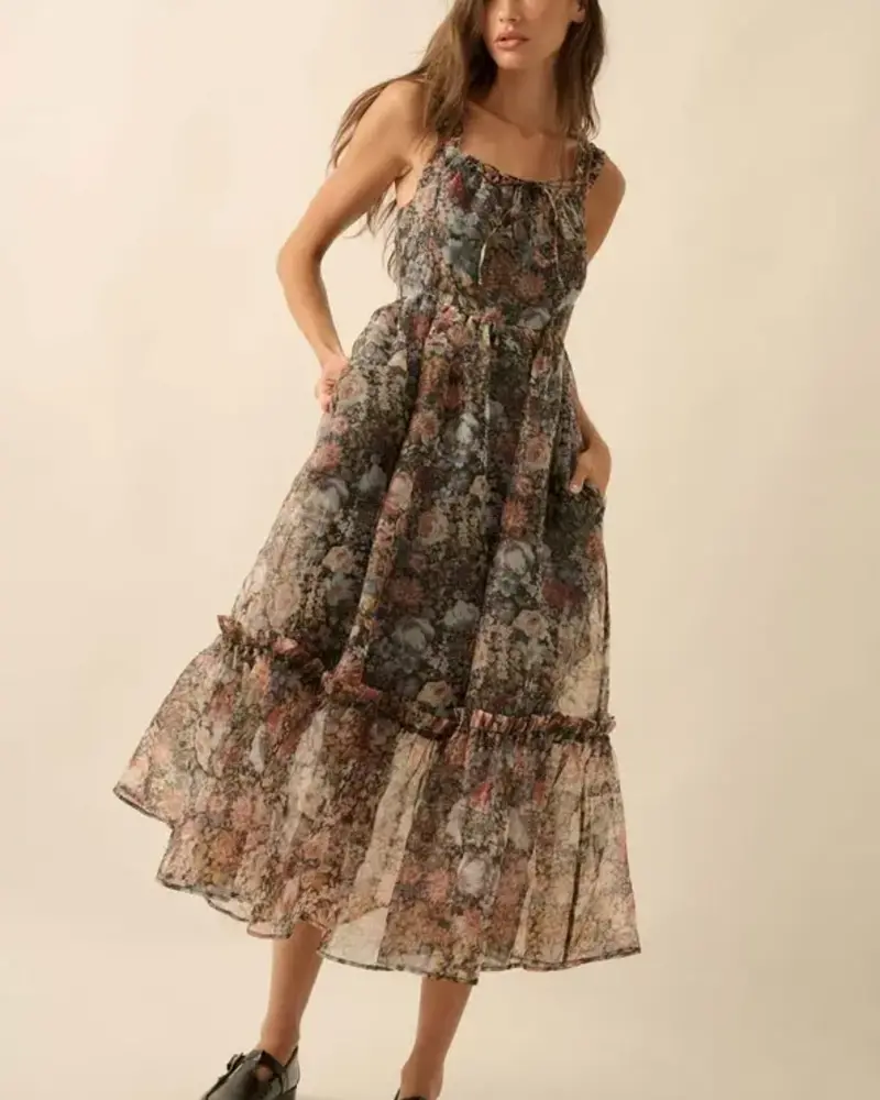 Aurora Fit-And-Flare Maxi Dress