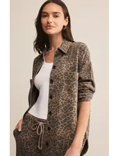 Z Supply All Day Knit Leopard Jacket