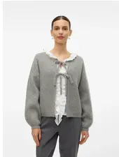 Vero Moda Tangie Bow Knit Cardgian | Grey