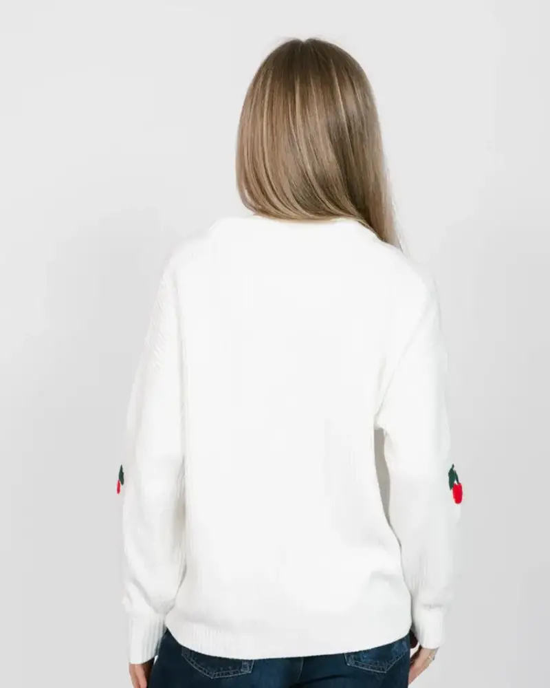 Smash + Tess Cherry Cardigan | Ivory