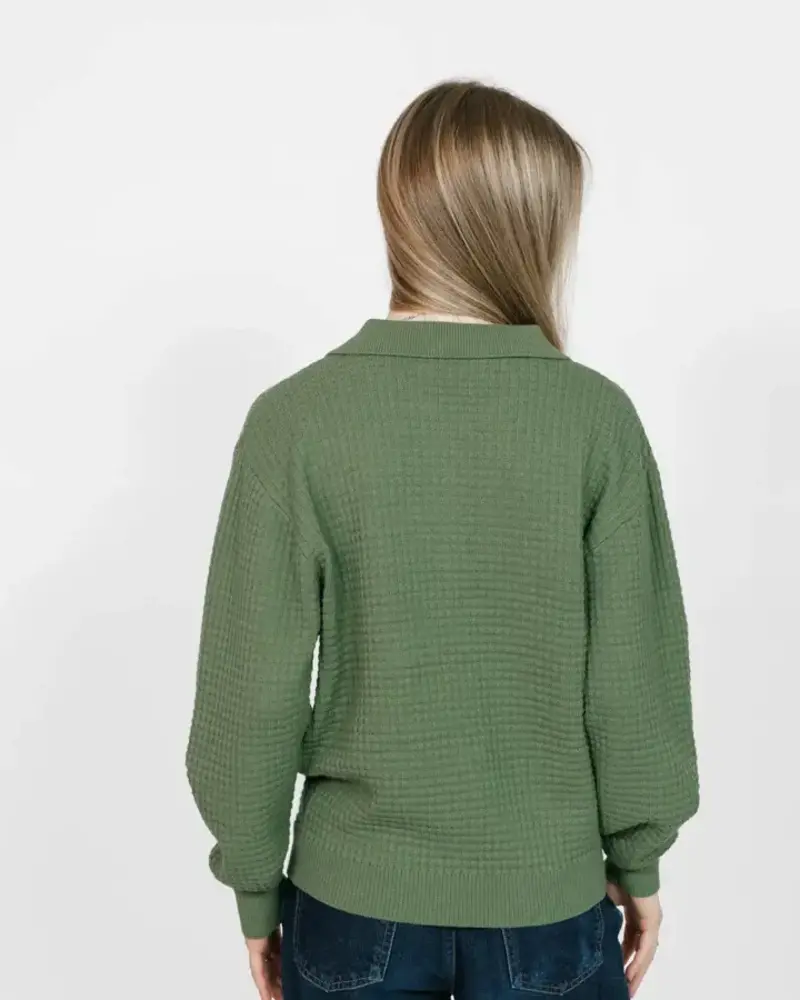 Smash + Tess Megan Waffle Sweater | Matcha