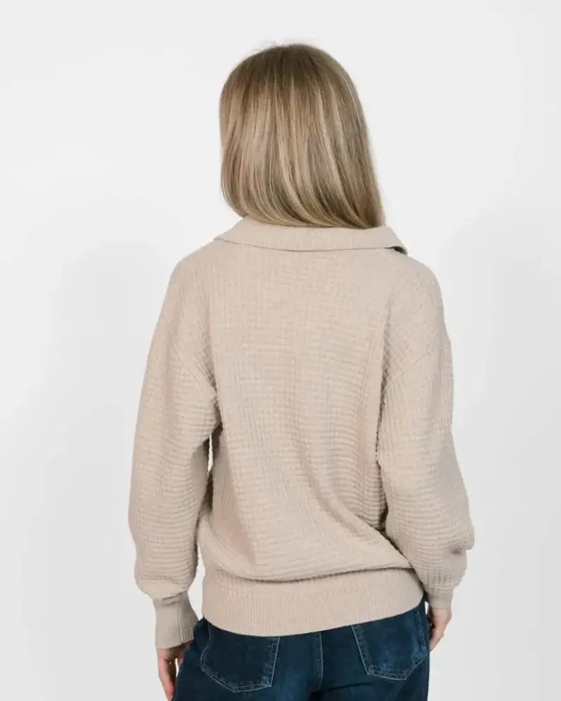 Smash + Tess Megan Waffle Sweater | Oatmeal