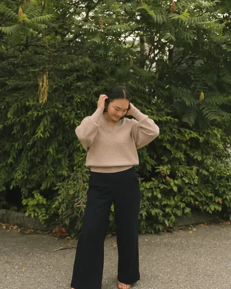 Smash + Tess Megan Waffle Sweater | Oatmeal