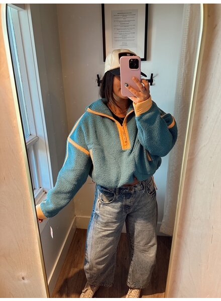 Free People Mountain High 1/2 Zip Fleece | C Blue