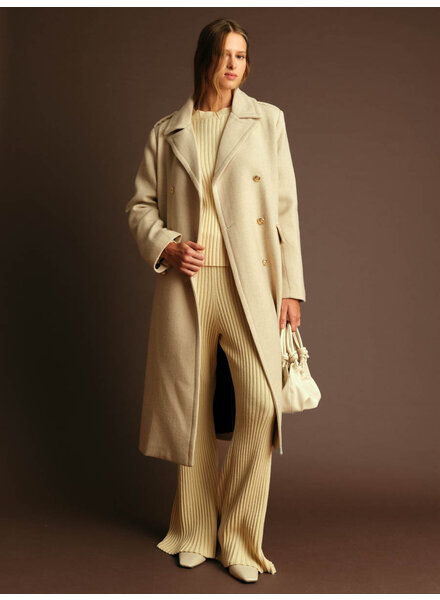Aaron Coat | Ecru