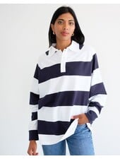 Stripe Rugby Polo | Navy