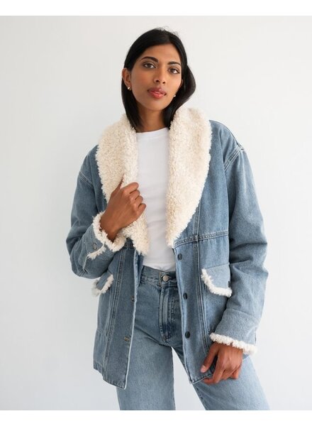 Sherpa Denim Jacket | VIntage Blue