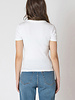 Amaya Basic Ribbed Tee | White