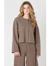 Marlowe Ribbed Cardigan | Mocha