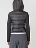 Mixed Fabric Puffer Jacket