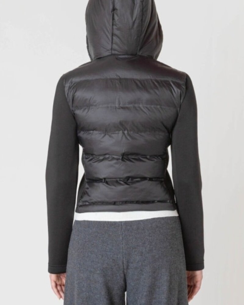 Mixed Fabric Puffer Jacket