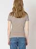 Amaya Basic Ribbed Tee | Almond