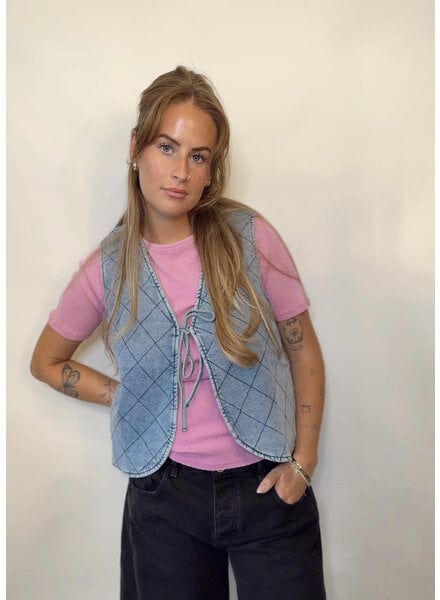 Good Energy Quilted Denim Vest
