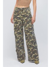 Camo High Rise Cargo Jean