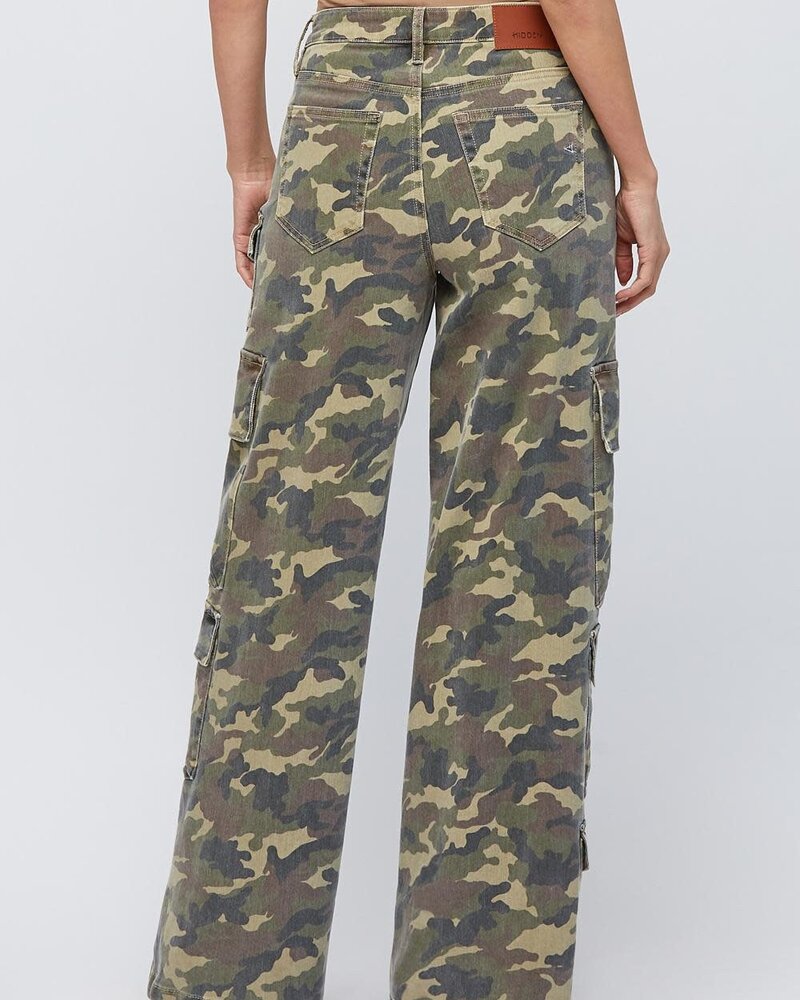 Camo High Rise Cargo Jean
