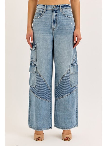 Mary Moto Carpenter Wide Leg Jean