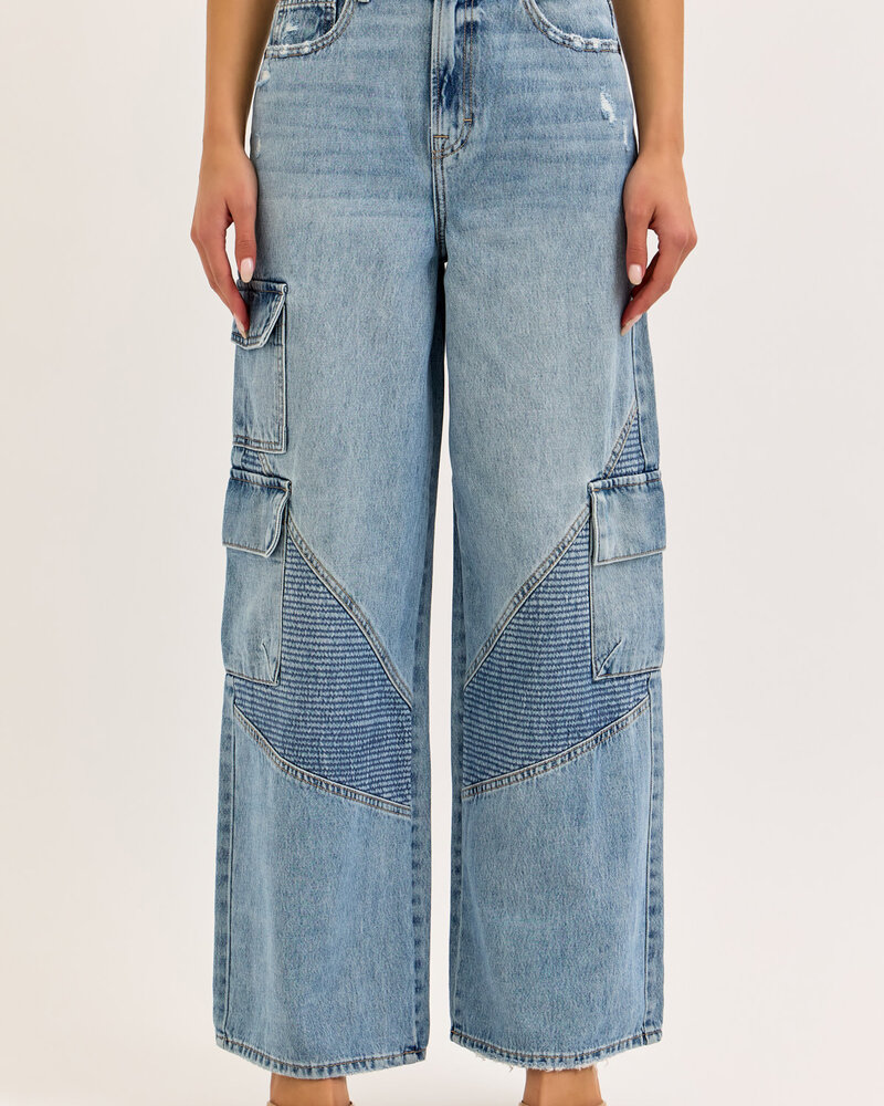 Mary Moto Carpenter Wide Leg Jean