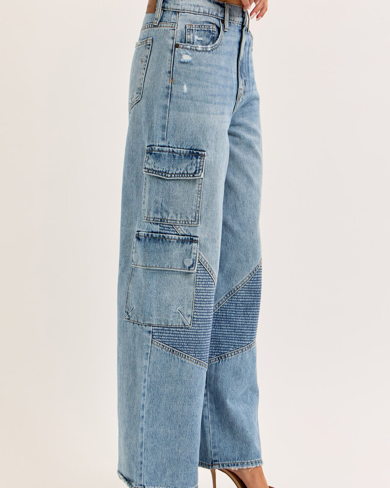 Mary Moto Carpenter Wide Leg Jean