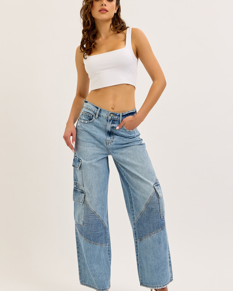 Mary Moto Carpenter Wide Leg Jean