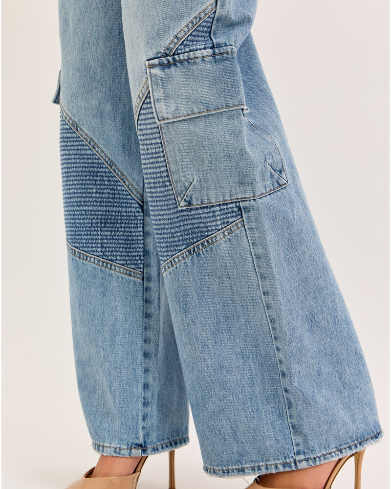 Mary Moto Carpenter Wide Leg Jean
