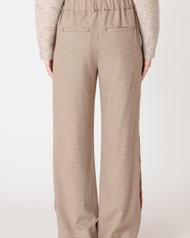 Fiona Houndstooth Red Stripe Pant