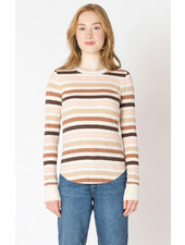 Chestnut Stripe Ribbed Long Sleeve