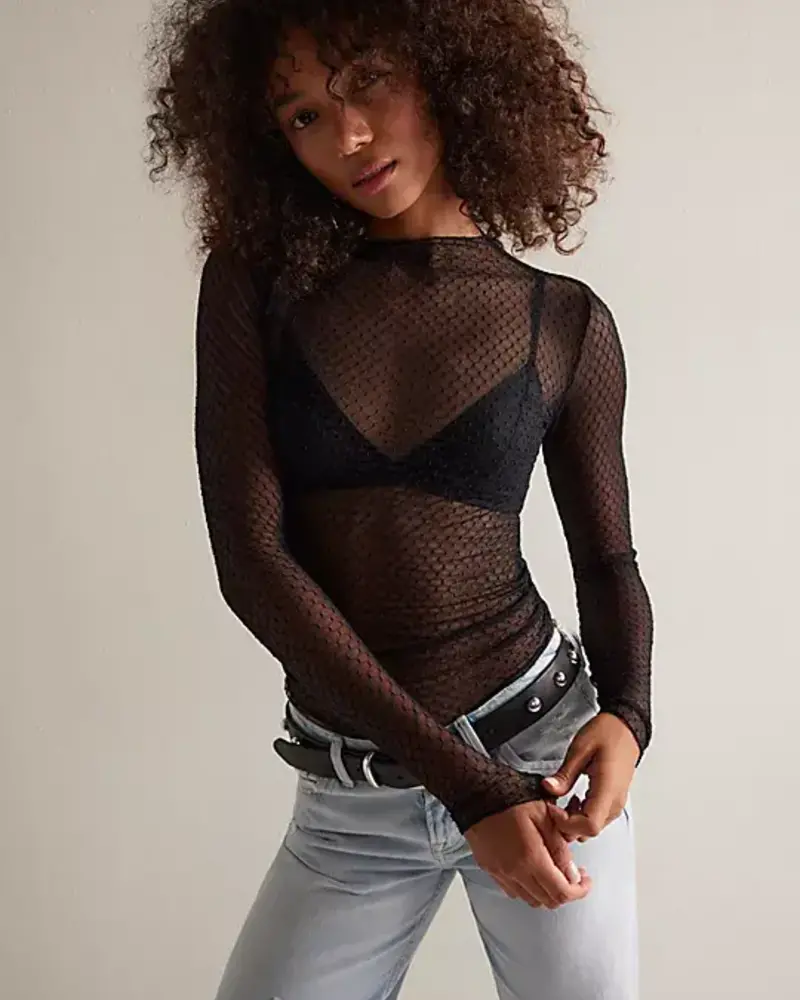 Free People Minding My Business Top | Black