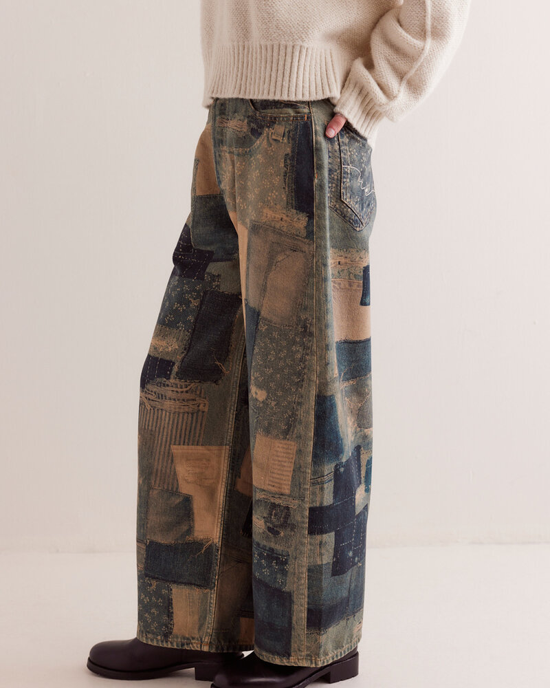Free People Free Illusions Printed Relaxed Jeans | Indigo