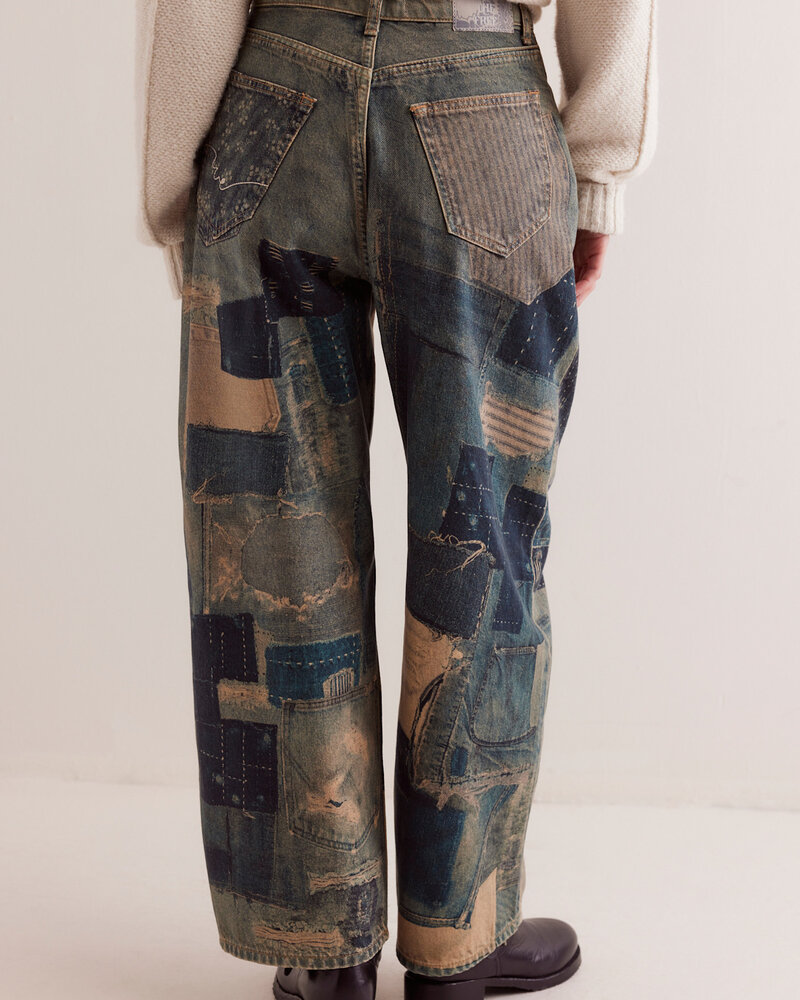 Free People Free Illusions Printed Relaxed Jeans | Indigo
