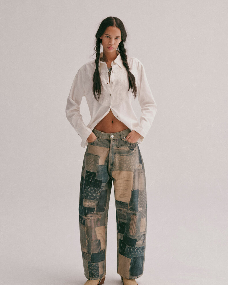 Free People Free Illusions Printed Relaxed Jeans | Indigo