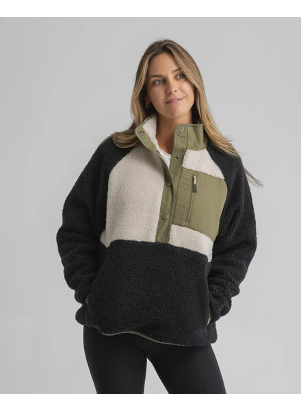 Tara Quarter Snap Berber Pullover