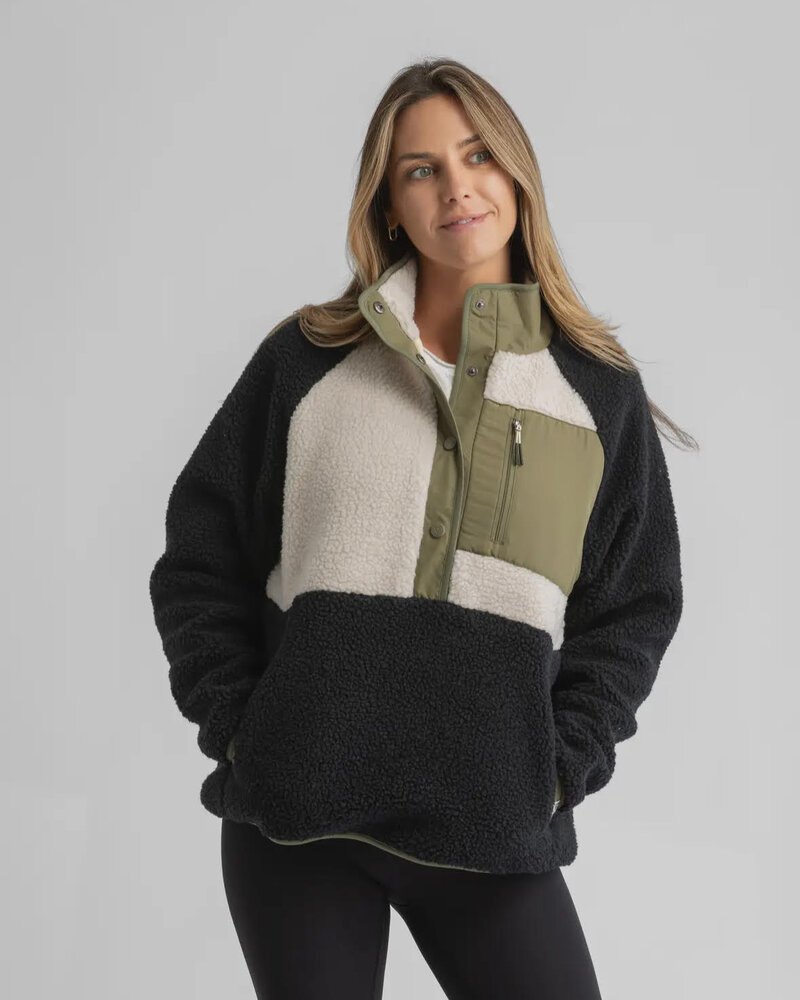 Tara Quarter Snap Berber Pullover