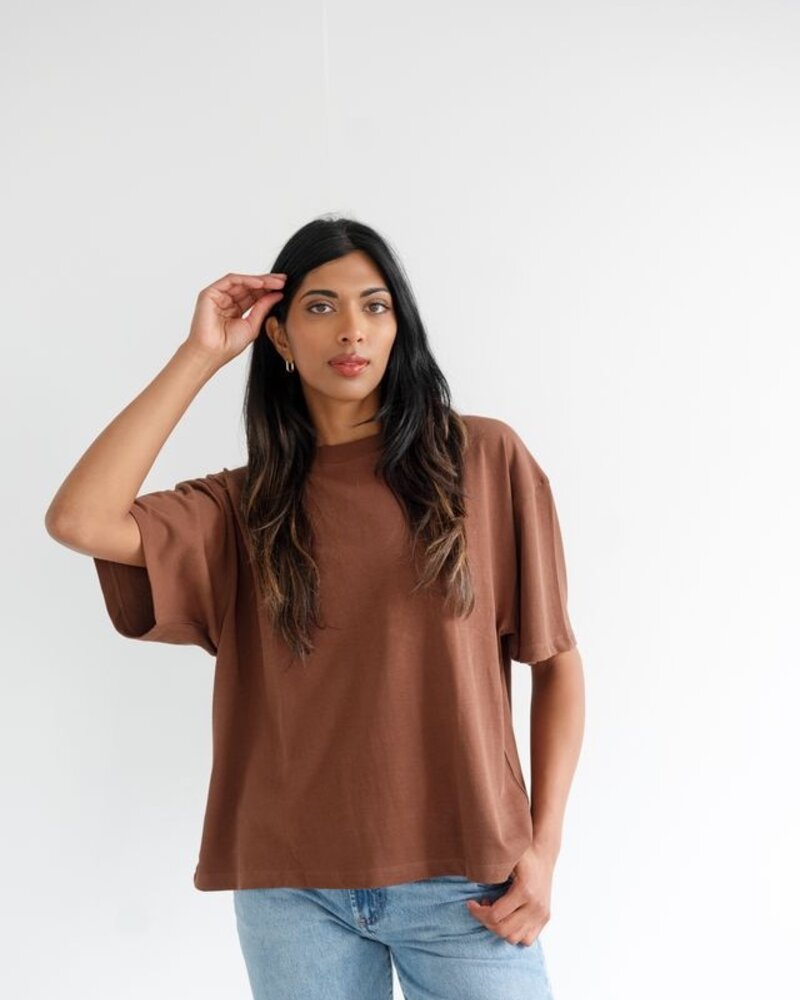 Boxy Tee | Brown