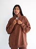 Not Your Boyfriend's Half-Zip Sweatshirt | Brown