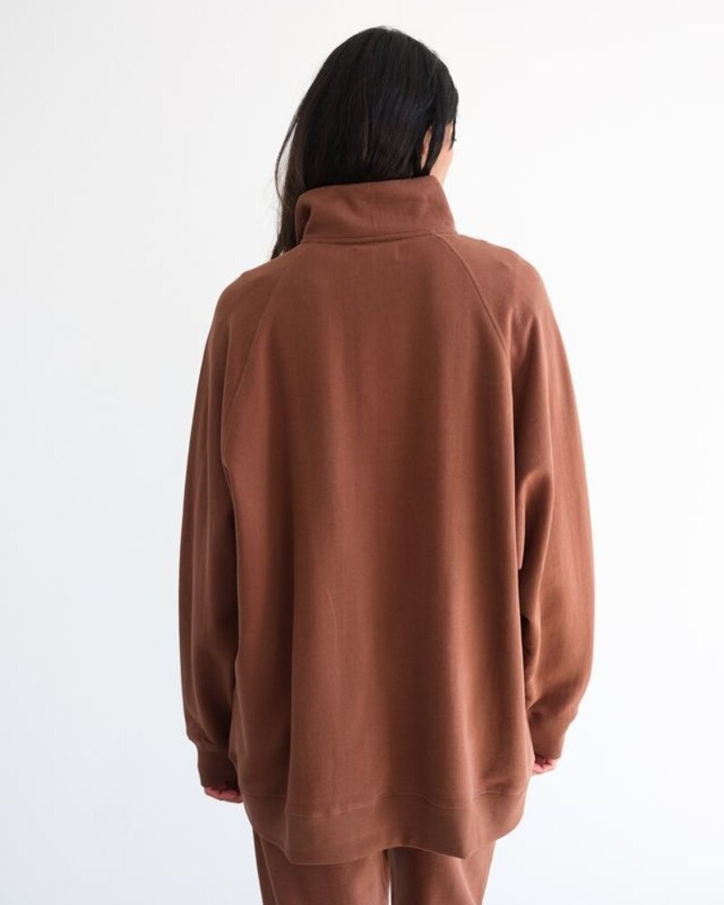 Not Your Boyfriend's Half-Zip Sweatshirt | Brown