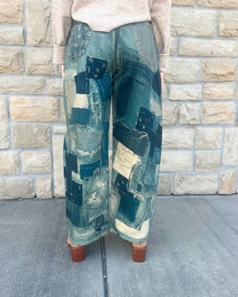 Free People Free Illusions Printed Relaxed Jeans | Indigo
