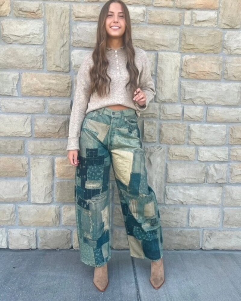 Free People Free Illusions Printed Relaxed Jeans | Indigo