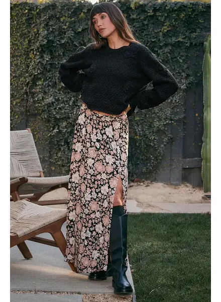 Salt Water Lux Ida Midi Skirt | Black