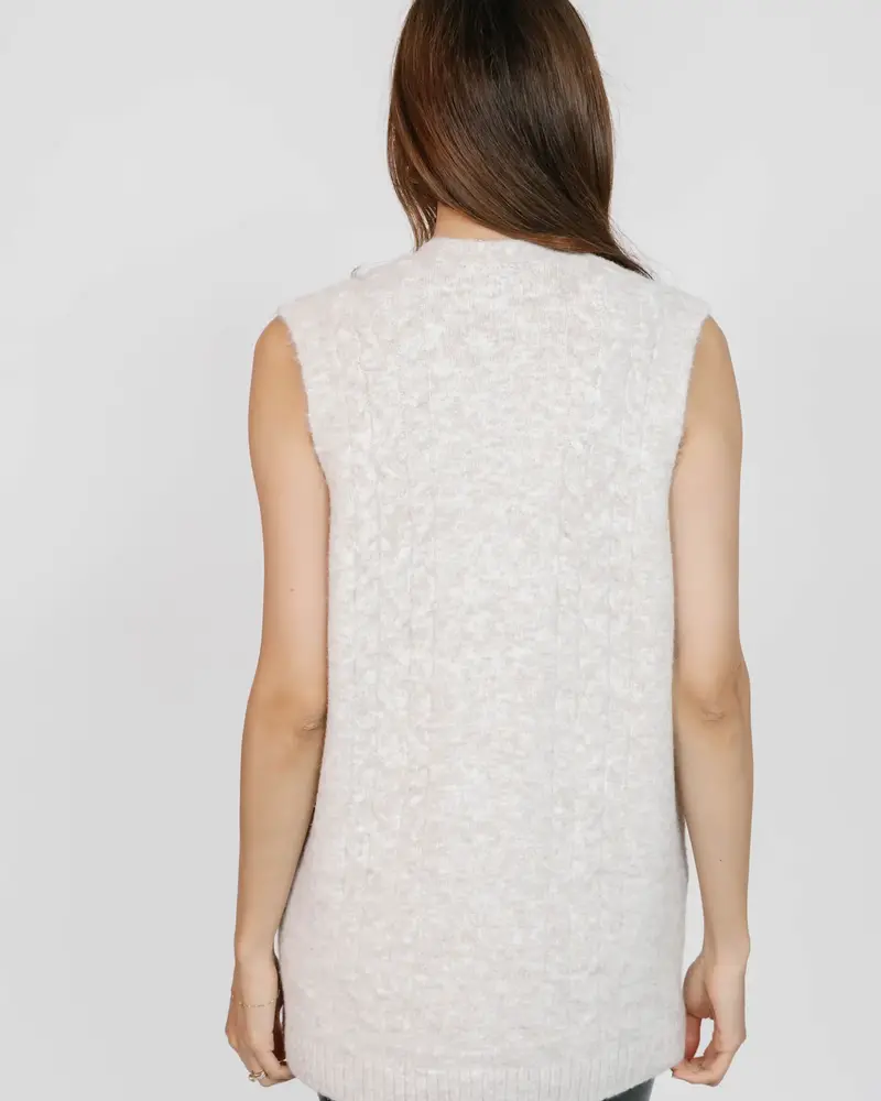 Smash + Tess Adeline Cable Vest | Oatmeal