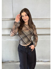 Ruth Mesh Top | Plaid