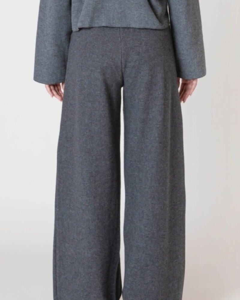 Marlowe Ribbed Pant | Charcoal