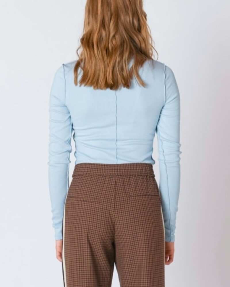 Exposed Seam Turtleneck | Blue