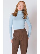 Exposed Seam Turtleneck | Blue