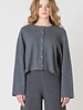 Marlowe Ribbed Cardigan | Charcoal