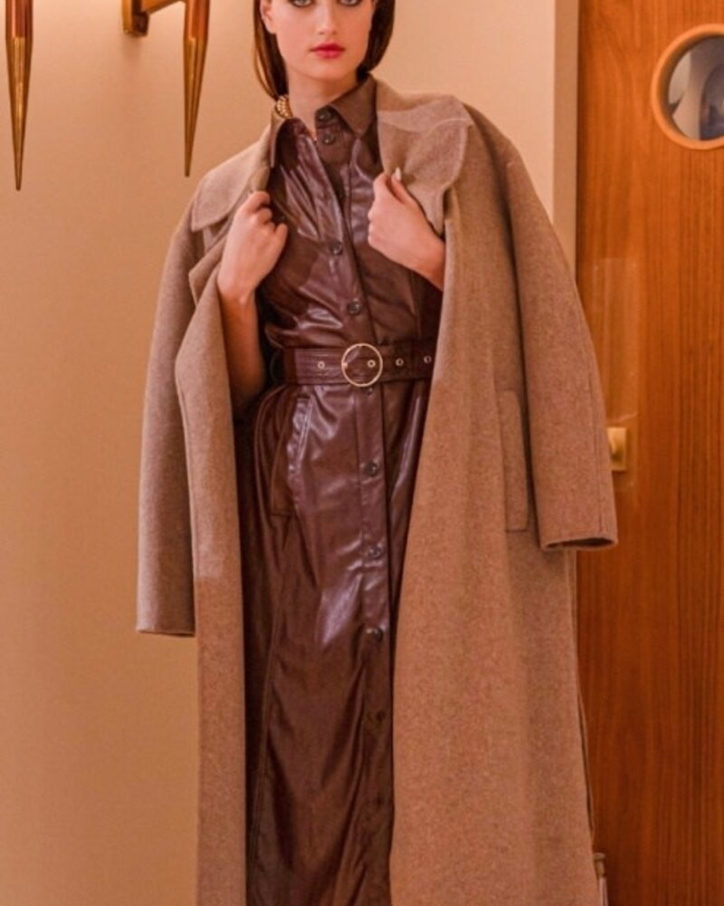 Raven Belted Coat