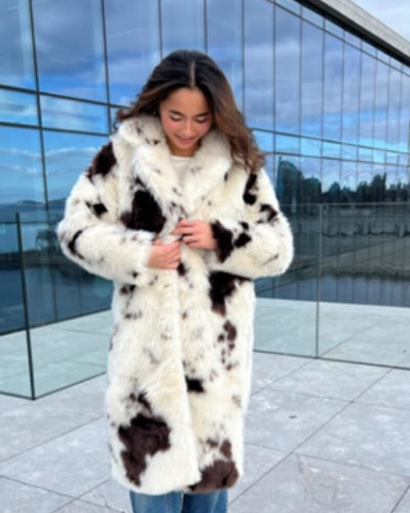 Vero Moda Crystal Faux Fur Coat