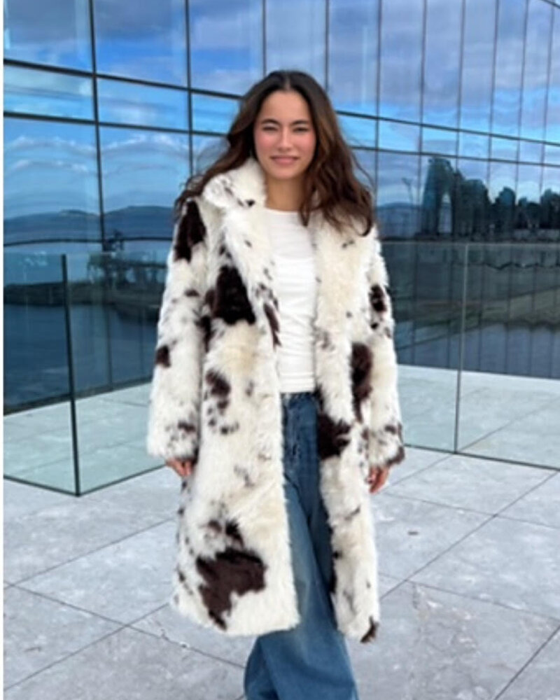 Vero Moda Crystal Faux Fur Coat