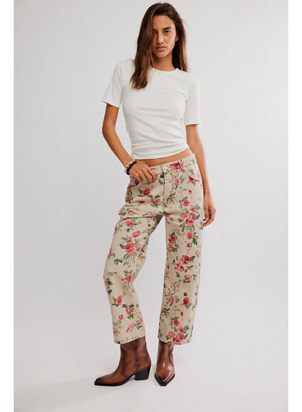 Free People Deep Trance Printed Jeans | Floral