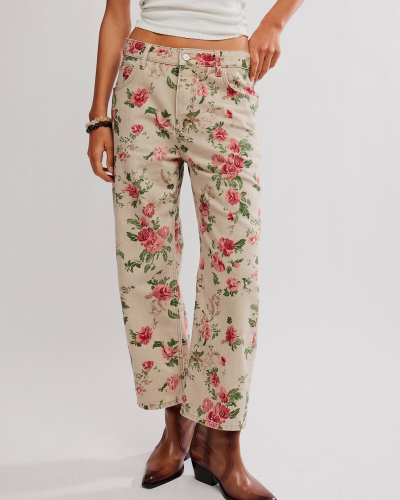 Free People Deep Trance Printed Jeans | Floral