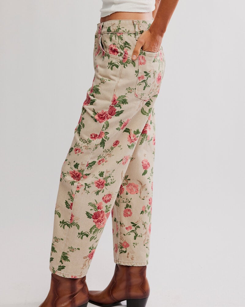 Free People Deep Trance Printed Jeans | Floral